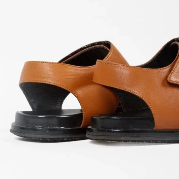 Marni Fussbett Brown Leather Sandals - Picture 6 of 10